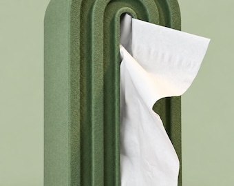 Modern Rainbow Arch Tissue Box Cover | 3D Printed Décor Holder
