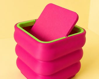 3D Printed Mini Desktop Trash Can | Compact Desk Bin with Lid (Craft Organizer)