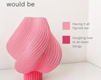 3D Printed Aura Table Lamp | Modern Organic Wave Ambient Light
