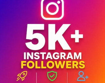 Pacchetto da 5000 follower Instagram / Consegna immediata / Crescita sicura