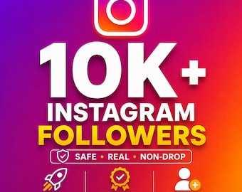 Pacchetto da 10.000 follower Instagram / Consegna immediata / Crescita sicura