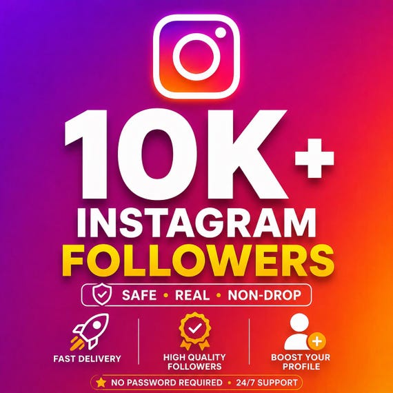 10000 Instagram Followers Package | Instant Delivery | Safe Growth