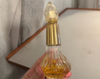 Vintage Max Factor Hypnotique Spray Mist Cologne 1950s Hollywood Flame Stopper Ribbed Glass Bottle