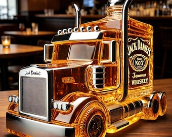Classic Car Glass Whiskey Decanter (300 ml) – Sculptural Glass Decanter, Father's Day Gift, Husband Gifts, Elegant Bar Decor, Gift for Him