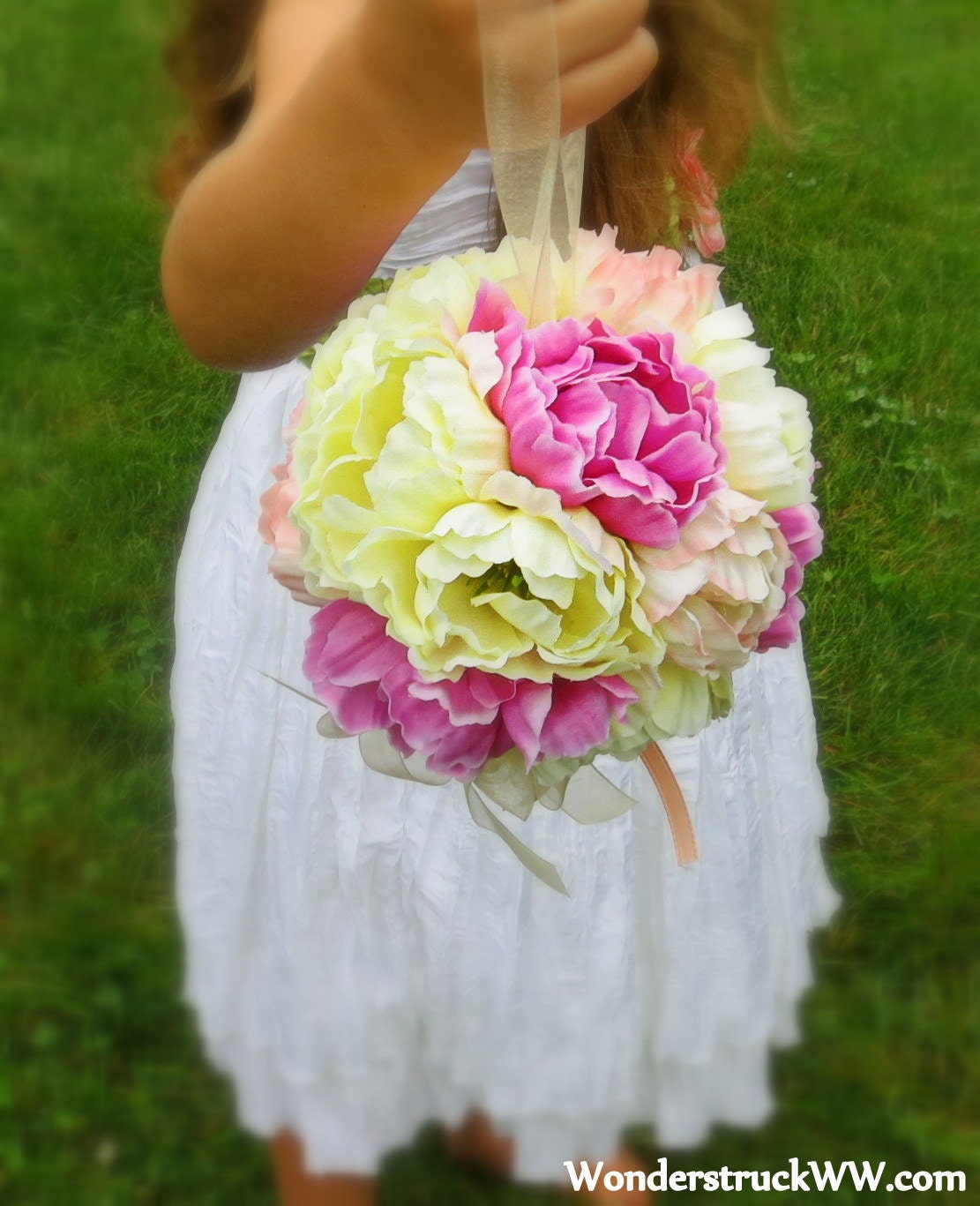 Kissing Ball Kissing Pomander Flower Girl Kissing Ball Etsy