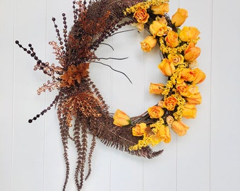 Contemporary Fall Grapevine Wreath