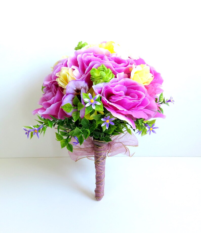 Bridal Bouquet Silk Bouquet Faux Bouquet Artificial Etsy