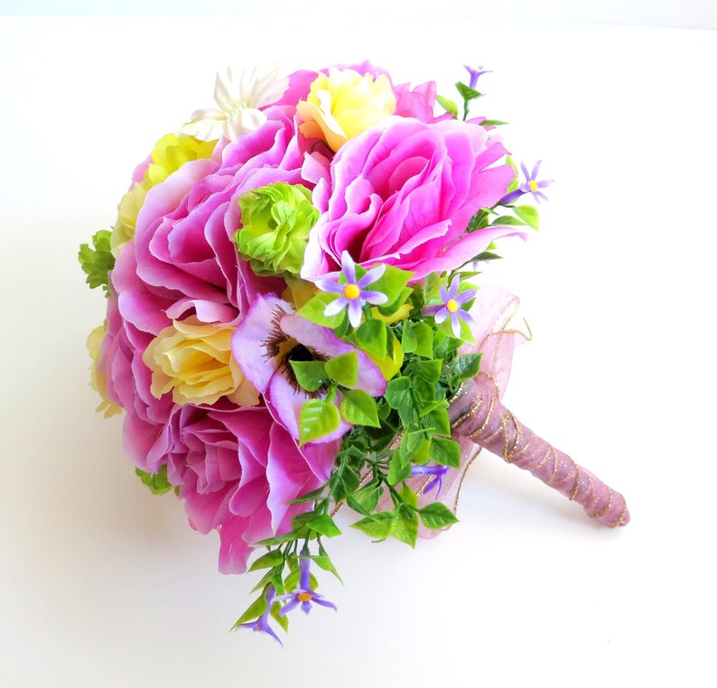 Bridal Bouquet Silk Bouquet Faux Bouquet Artificial Etsy