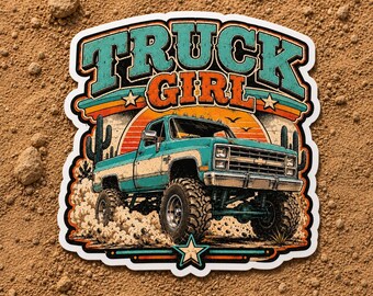autocollant fille de camion | en vinyle Country Girl | adhésif pour pare-chocs de chauffeur de camion | Cadeau camionneur | Autocollant imperméable de camion