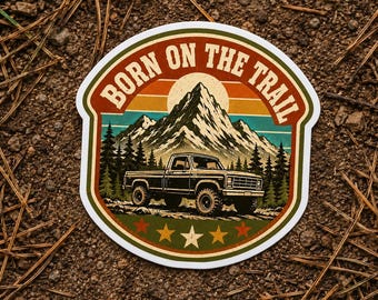 Sticker né sur la piste | en vinyle pour camion tout-terrain | adhésif pour pare-chocs de sentier terrestre de Zazzle.be Liste d'envies Vous avez des idées ? Cadeau pour amateur de camions | Autocollant imperméable