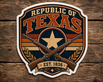 République du Texas autocollant | décalcomanie en vinyle Texas Pride | drapeau du Texas autocollant pour voiture | Cadeau Texas | Sticker Texas imperméable