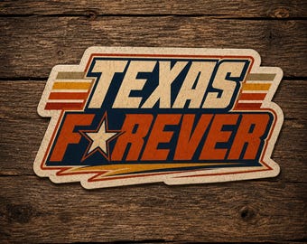 Autocollant du Texas pour toujours | décalcomanie en vinyle Texas Pride | adhésif pour pare-chocs de la vie du Texas | Cadeau étoile solitaire | Sticker Texas imperméable