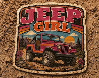 autocollant fille Jeep | Décalcomanie en vinyle Jeep Life | Off Road Girl adhésif pour pare-chocs | Cadeau Jeep pour elle | Sticker Jeep étanche