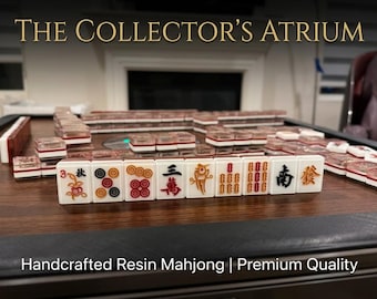 Custom Resin Mahjong Set | Mahjong Tiles | Quicksand, 3D Figure, Sticker Styles | Compatible with Automatic Table