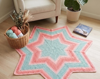 Customizable Crochet Star Blanket, Large Throw, Cozy Afghan Blanket, Decor, Accent Piece, Custom Aesthetic