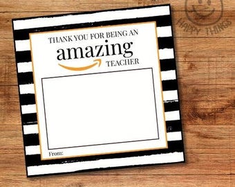 Thank You for Being an Amazing Teacher Gift Card Holder - Digital Download - Printable