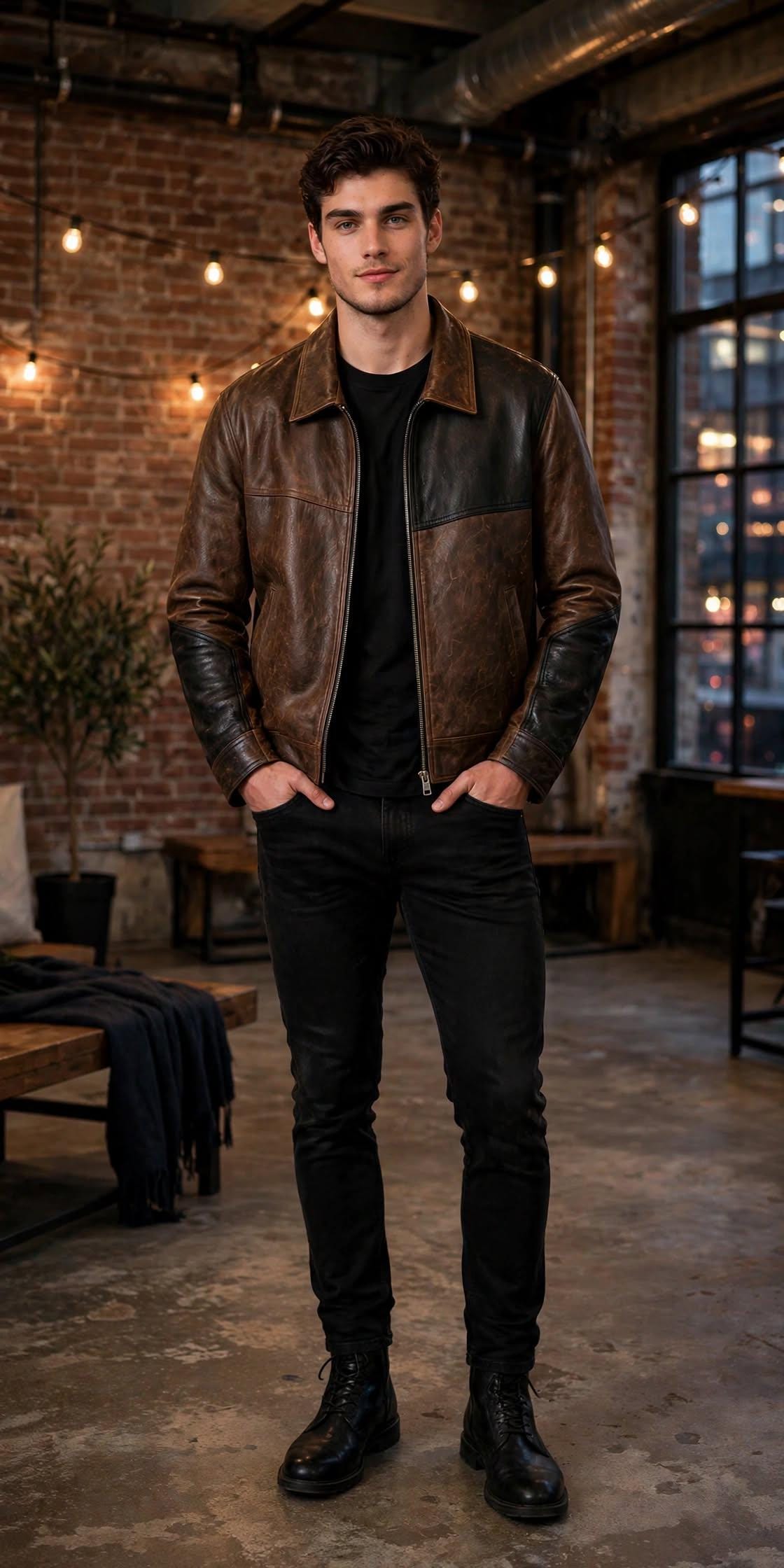 Grunge Leather Jacket - Etsy
