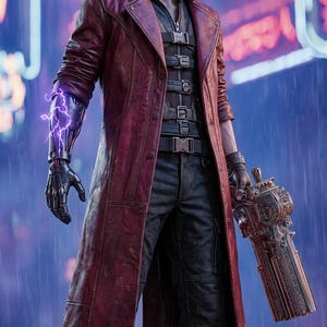 DMC 3 Dante Leather Trench Coat | Devil May Cry 3 Cosplay Costume | Men's - Women'| Devil May Cry 3 Dante Inspired Leather Jacket