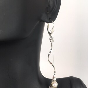 Swirl with Pearls and Crystal Earrings