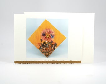 Carte heArtful - Jaune et dentelle de la reine Anne