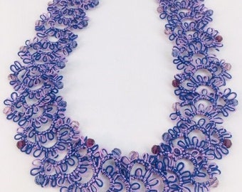 Tatted Choker 2-Tone avec perles