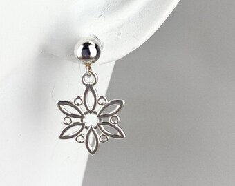Boucles d'oreilles flocon de neige