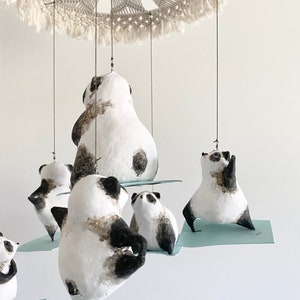 Yoga Panda Mobile baby crib nursery baby room yoga panda home decor image 7