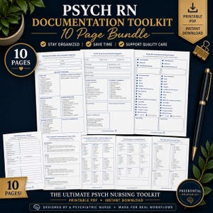 Komplettes Toolkit für psychiatrische Pflegekräfte | Paket für Dokumentation und Beurteilung im Bereich der Verhaltensgesundheit
