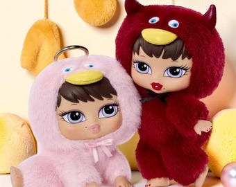 Autentico portachiavi in peluche Bratz Bratziez Iconz Series Blind Box Giocattolo da collezione Borsa Charm Bambola di peluche Regalo Y2K