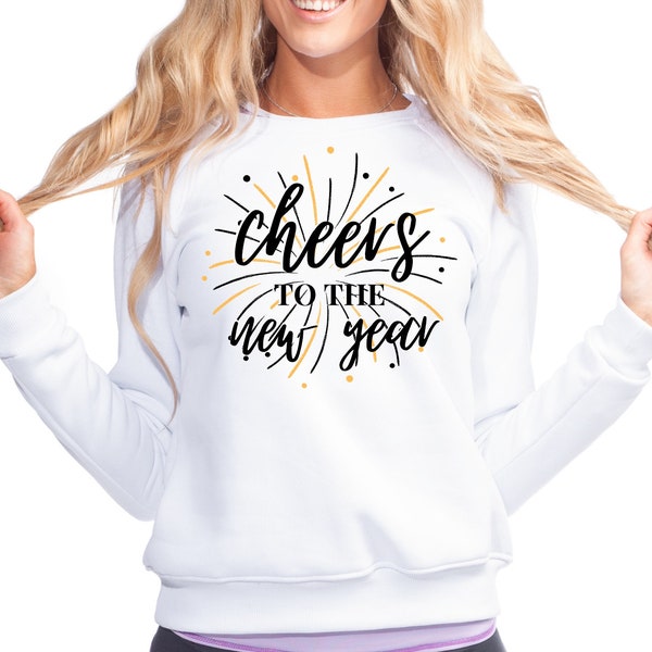 Cheers to the new year png, Christmas design png, fun design png, New Years shirt png, Christmas decor, png file