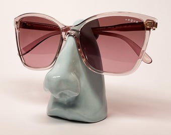 Porte-lunettes en forme de nez de différentes couleurs et peaux de taches de rousseur - Cadeau en céramique fait main