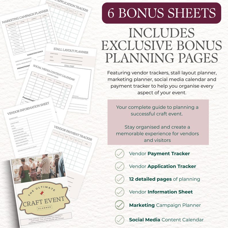 Concert Program Sheet Craft Fair Planner: Complete Event Planning Timeline With 12 Checklists ...