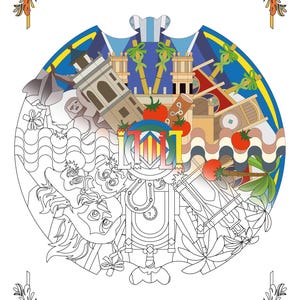 Valencian Community Mandala Coloring Page | Printable Spanish Cultural Art (PDF Download)