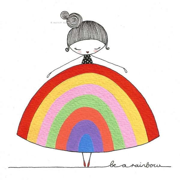 Rainbow Girl - giclee print