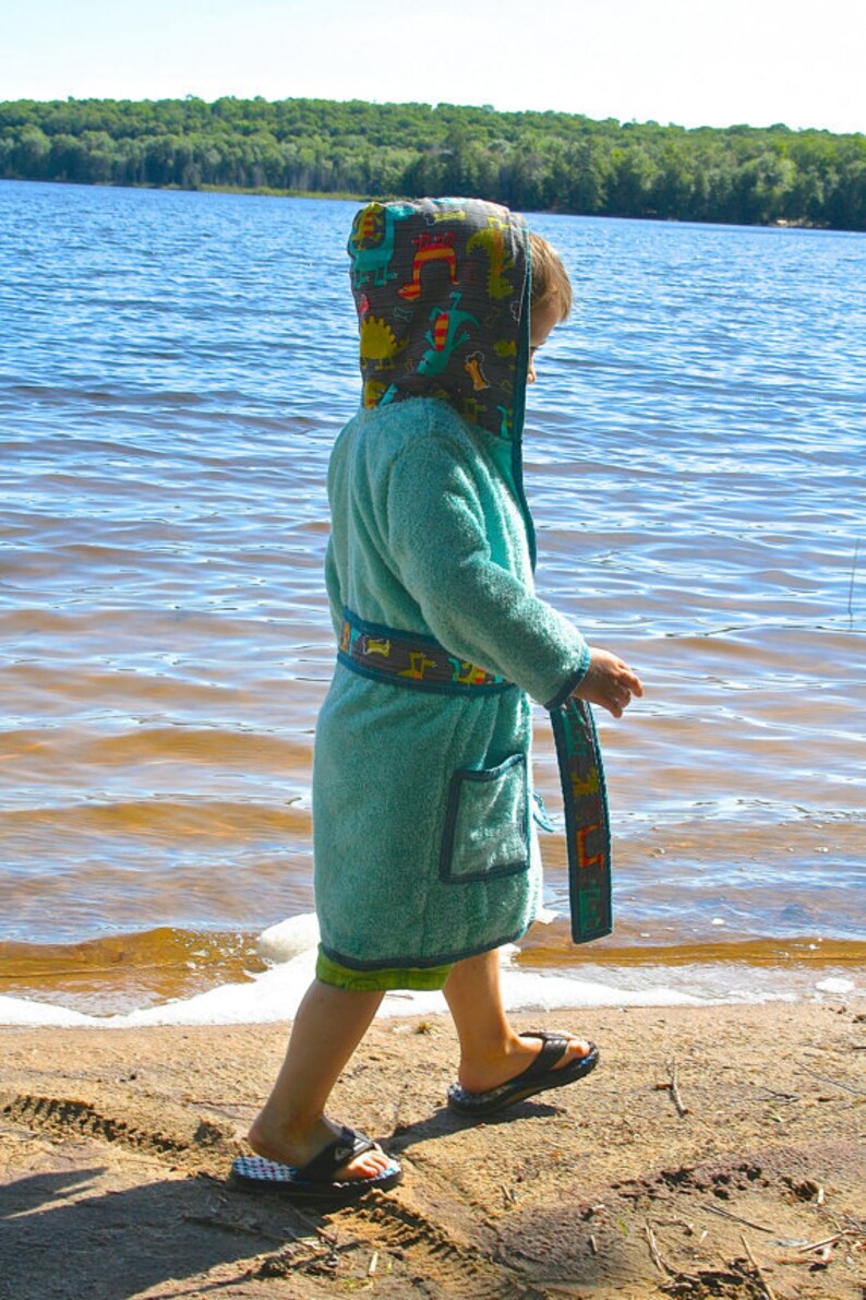 BEACH TOWEL Hooded Beach Robe Swim Cover Up Pattern Instant Etsy