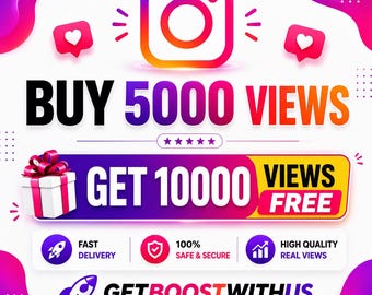Instagramの閲覧数5,000回＋無料ボーナス10,000回を獲得 | 迅速配信