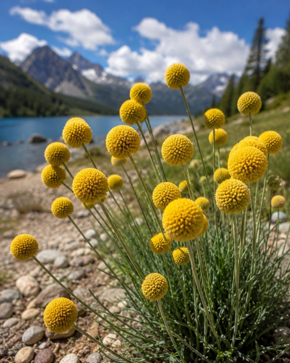 Craspedia Drumstick Flower Seeds | Yellow Billy Buttons, Pollinator Garden Bulbs