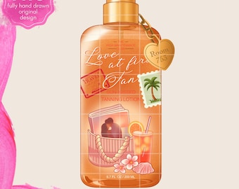 Solkysst brun utan sol-lotion PNG: Semesterromanläsare Strandsemestergrafik (digital nedladdning)