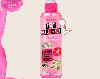 Top Secret Milky Mist PNG: True Crime Reader Återfuktande Spray Grafik (Digital Nedladdning)
