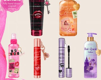 Bookish Summer Cosmetics PNG Bundle, 6 Reader Sublimation Designs (Digital Download)