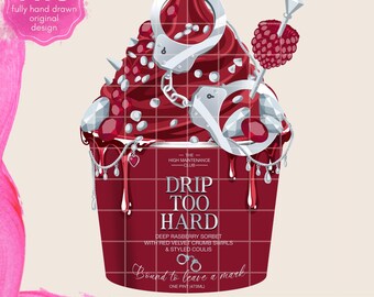 Mob Wife Valentine PNG Clipart, lyxig mörk skurk sublimeringsdesign för tumblers och tröjor, King Handcuff-klistermärke