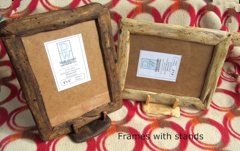 Rustic/driftwood style frames in locally sourced,recycled wood to fit 8x6.Natural,Medium dark or Very dark beeswax finish.FREE U.K postage image 7