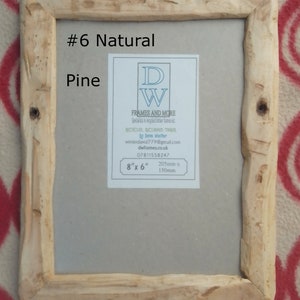 Rustic/driftwood style frames in locally sourced,recycled wood to fit 8x6.Natural,Medium dark or Very dark beeswax finish.FREE U.K postage image 6