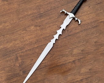 Gothic Fantasy Sword, Stainless Steel Vampire Hunter Blade, Cosplay Longsword, Collector Display