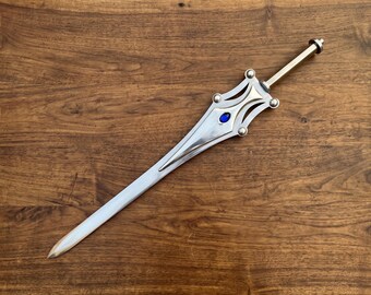 Fantasy Gemstone Sword, Magical Inspired Blade, Handmade Stainless Steel Fantasy Knife, Anime Cosplay Weapon, Collector Display Gift Sword