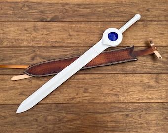 Handmade Finn White Sword Replica – Stainless Steel Fantasy Cosplay Anime Collectible Display Gamer Gift