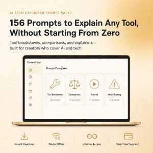 Tech Content Writing Guide, 156 Video Script Frameworks for Tech and Explainer Creators, Digital Download