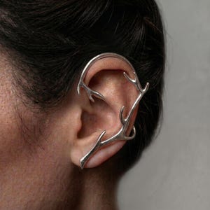 Elf Ear Cuff No Piercing, Branch Ear Wrap, Fairycore Ear Jewelry, Nature Inspired Ear Clip, Fantasy Cosplay Accessory