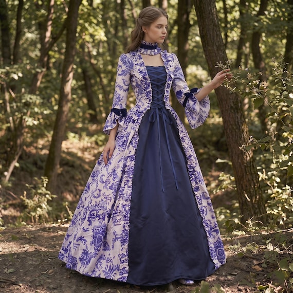 Marie Antoinette Rococo Dress, French Queen Costume, Historical Ball Gown, Renaissance Court Dress, Royal Cosplay Outfit