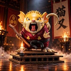 Raticate Splinter Pokémon 3D STL File, Figurine for 3D Printing